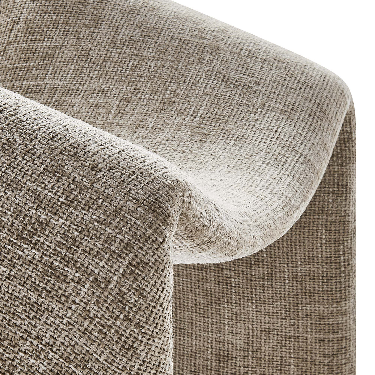31 Inch Modern Curved Chenille Upholstered Accent Chair