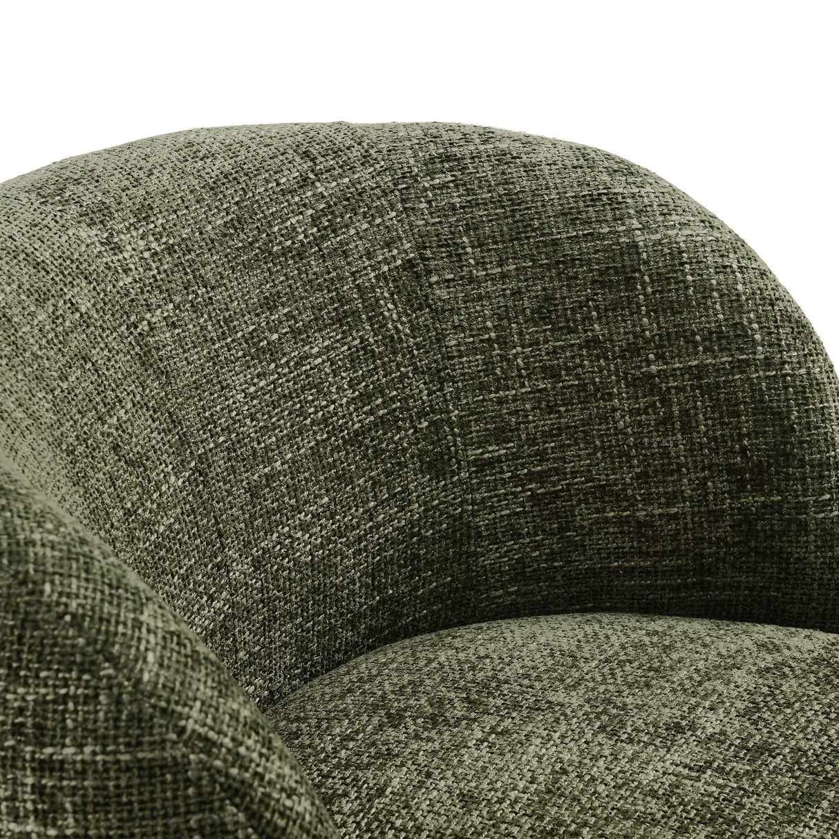28 Inch Chenille Fabric Swivel Barrel Accent Chair