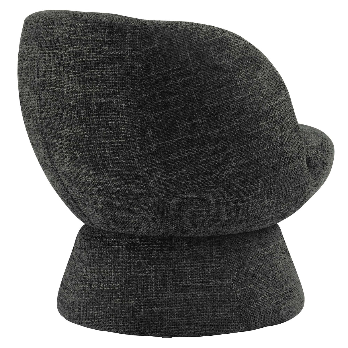 28 Inch Chenille Fabric Swivel Barrel Accent Chair
