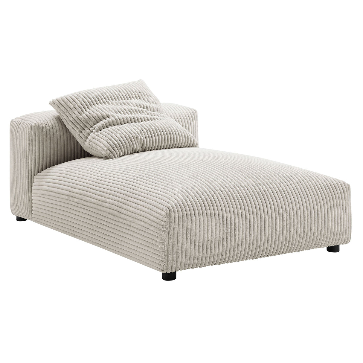 2 Piece 107" Modular Corduroy Upholstered Sectional Sofa With Chaise