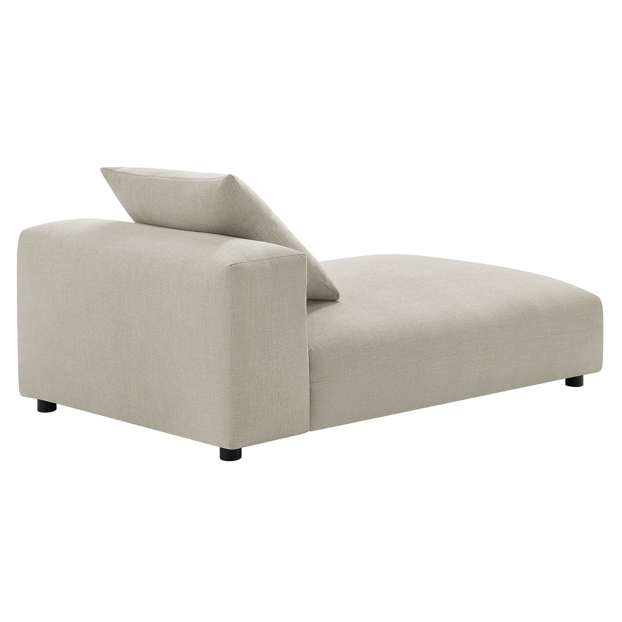 41 Inch Woven Fabric Modular Armless Chaise Lounge
