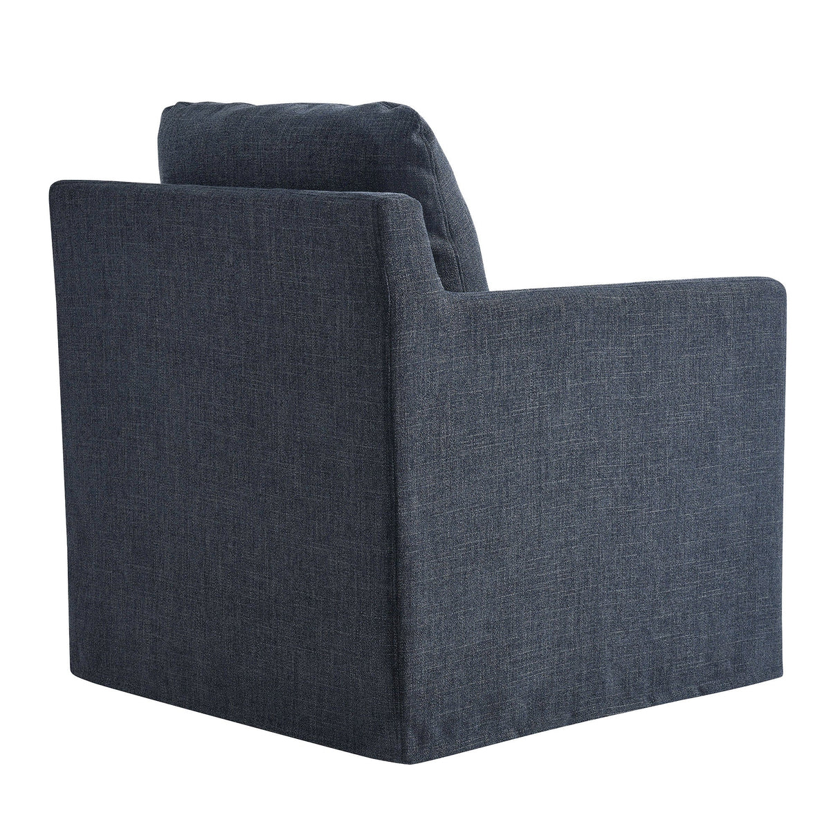 30 Inch Modern Fabric Slipcovered Swivel Armchair