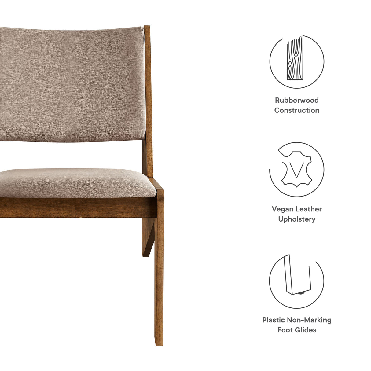 20 Inch Vegan Leather Accent Chairs Set of 2