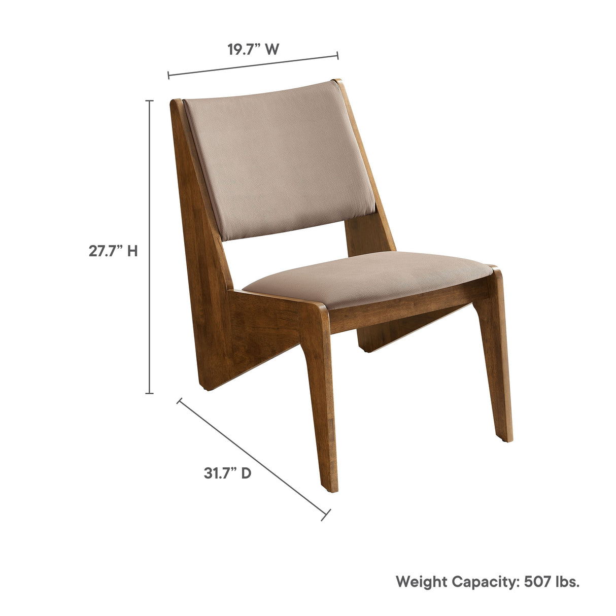 20 Inch Vegan Leather Accent Chairs Set of 2