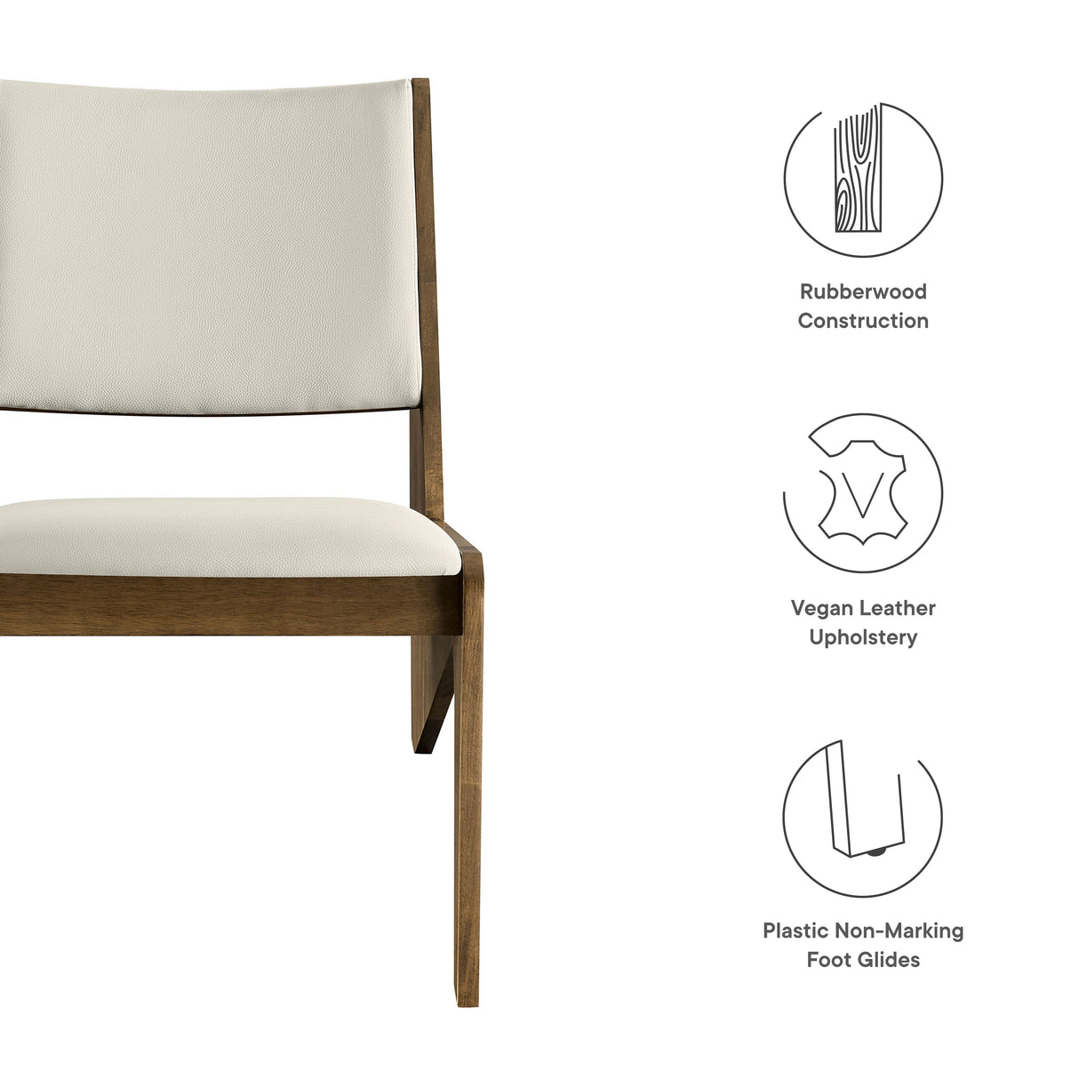 20 Inch Vegan Leather Accent Chairs Set of 2
