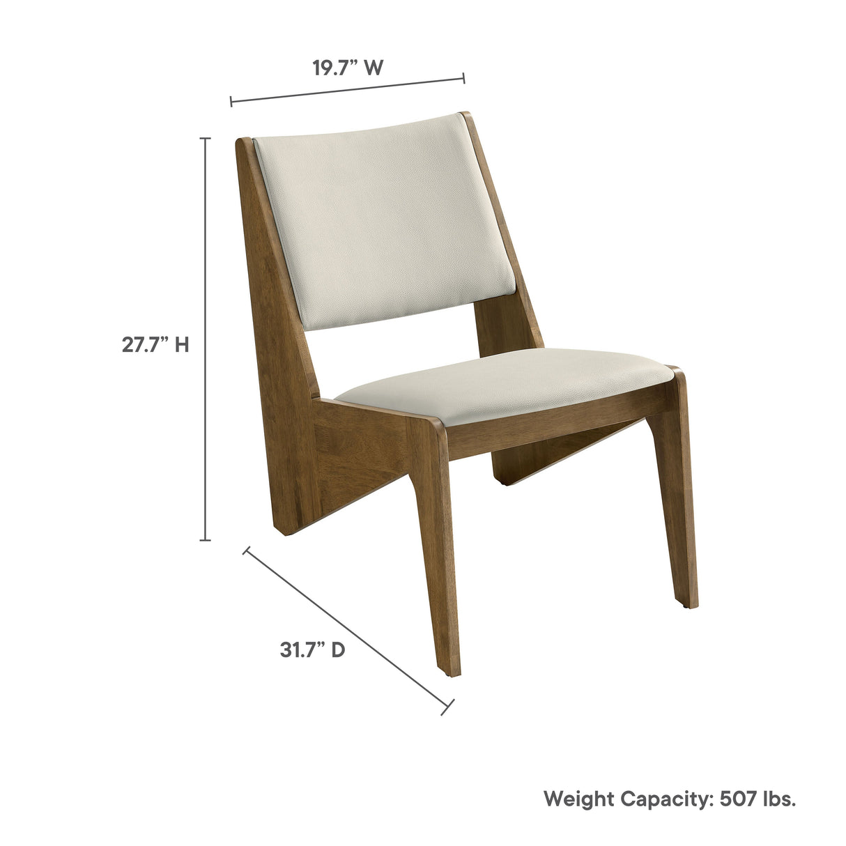 20 Inch Vegan Leather Accent Chairs Set of 2