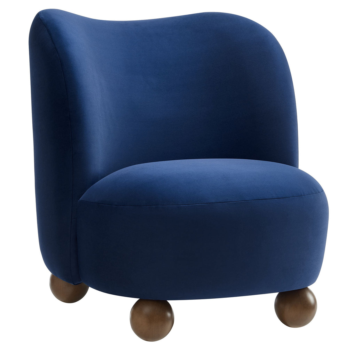 28 Inch Performance Velvet Curved Barrel Accent Chair