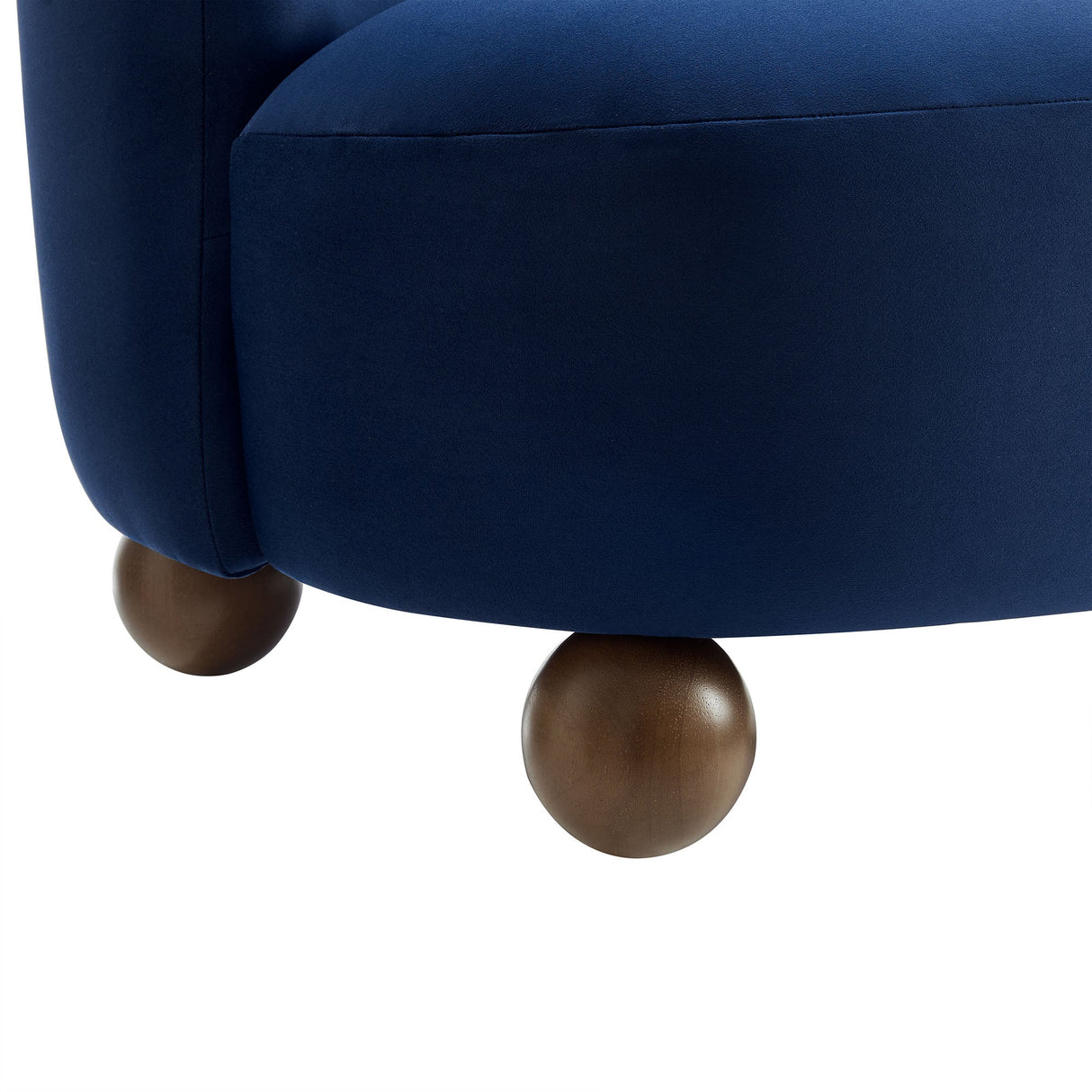 28 Inch Performance Velvet Curved Barrel Accent Chair