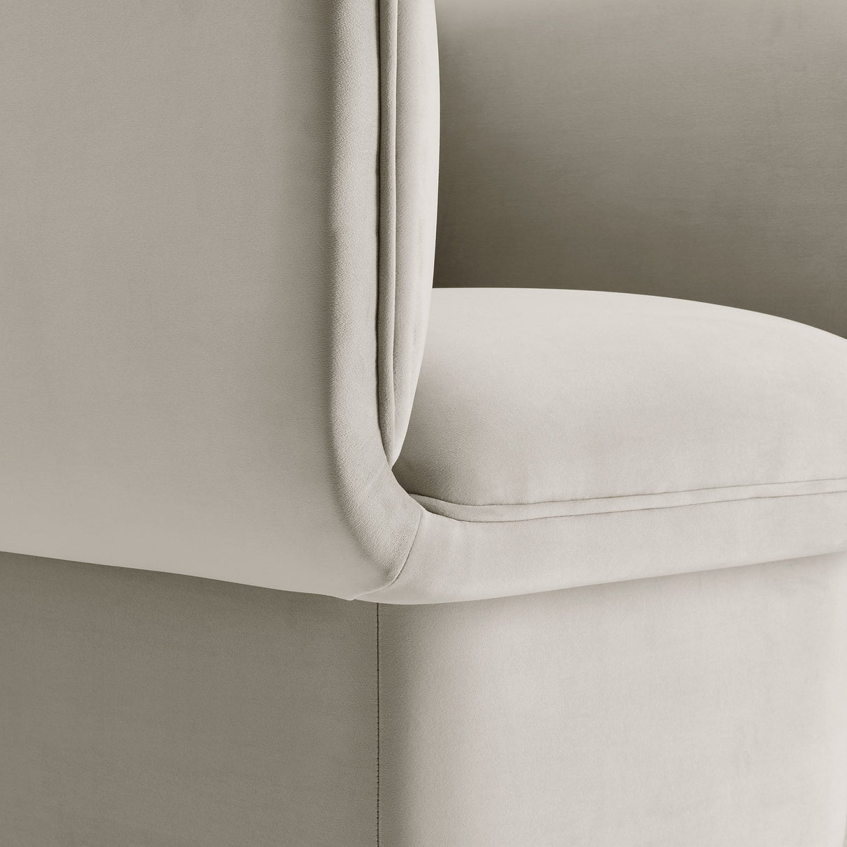 35 Inch Square Performance Velvet Accent Armchair