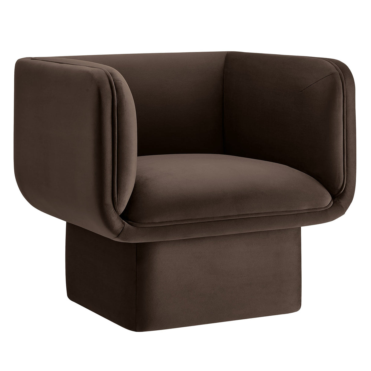 35 Inch Square Performance Velvet Accent Armchair