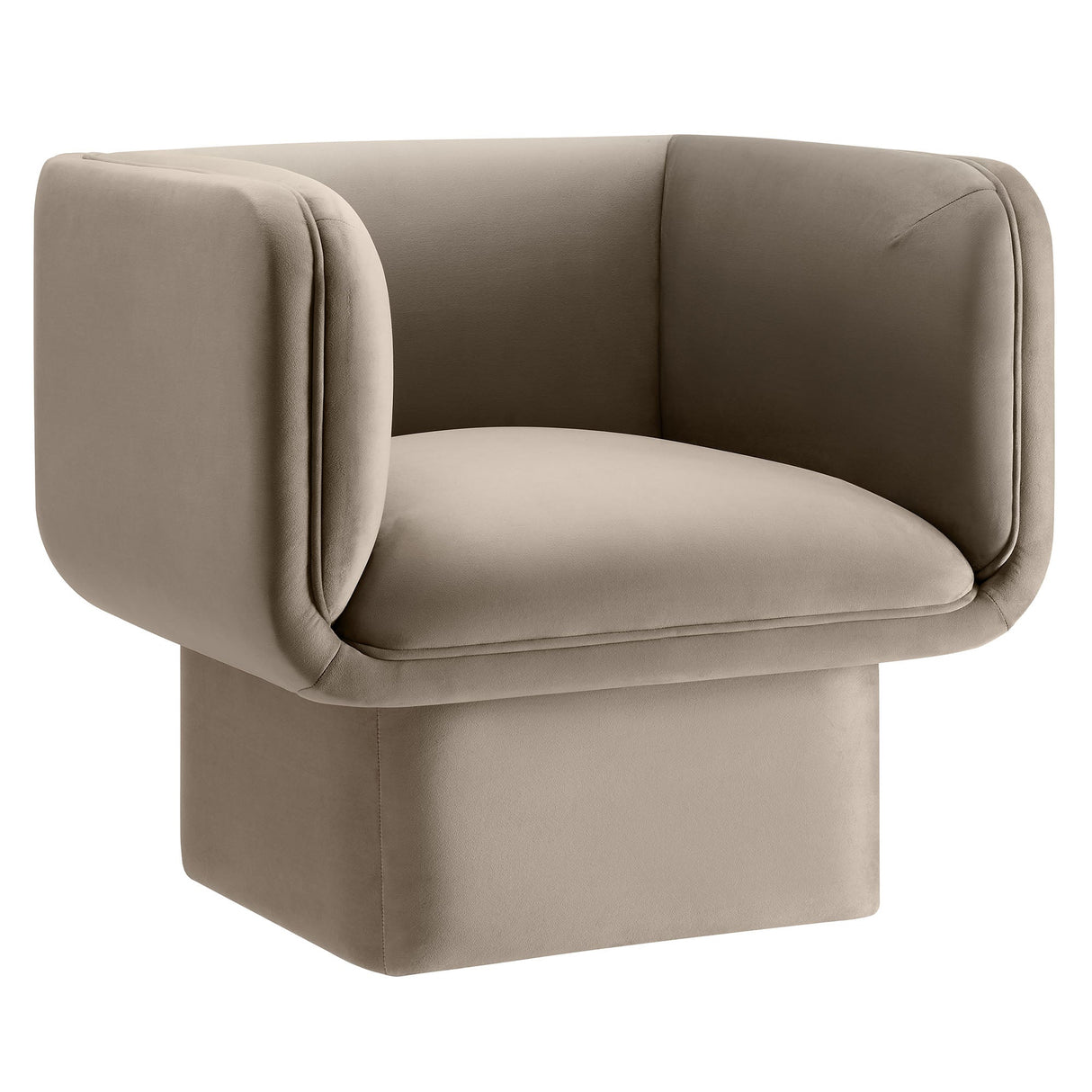 35 Inch Square Performance Velvet Accent Armchair