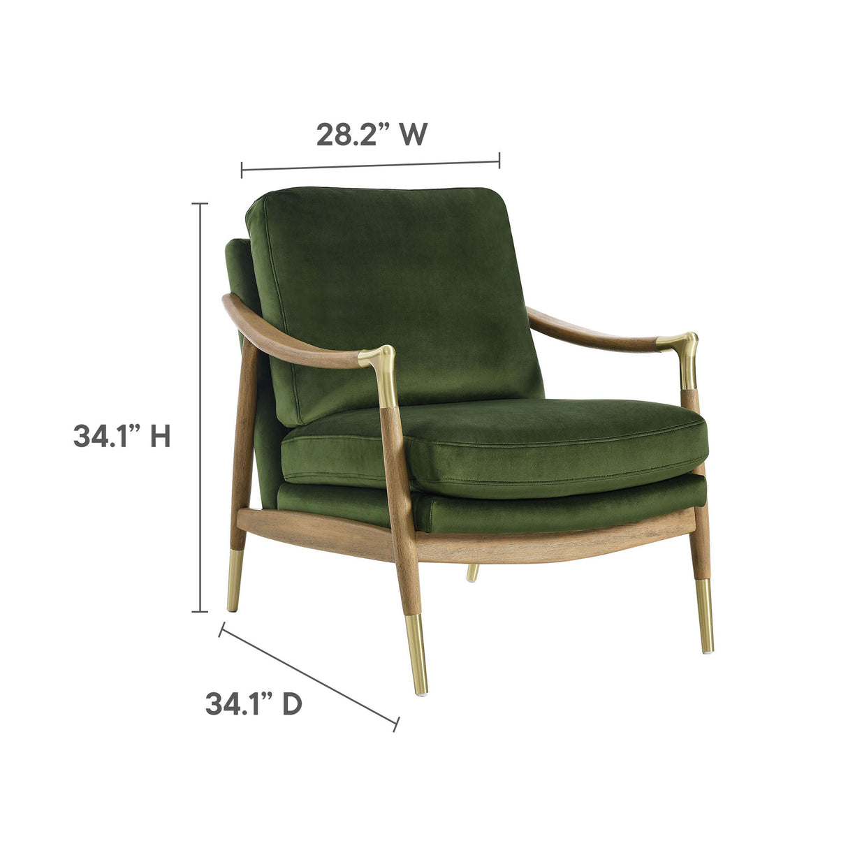 28 Inch Performance Velvet Accent Armchair