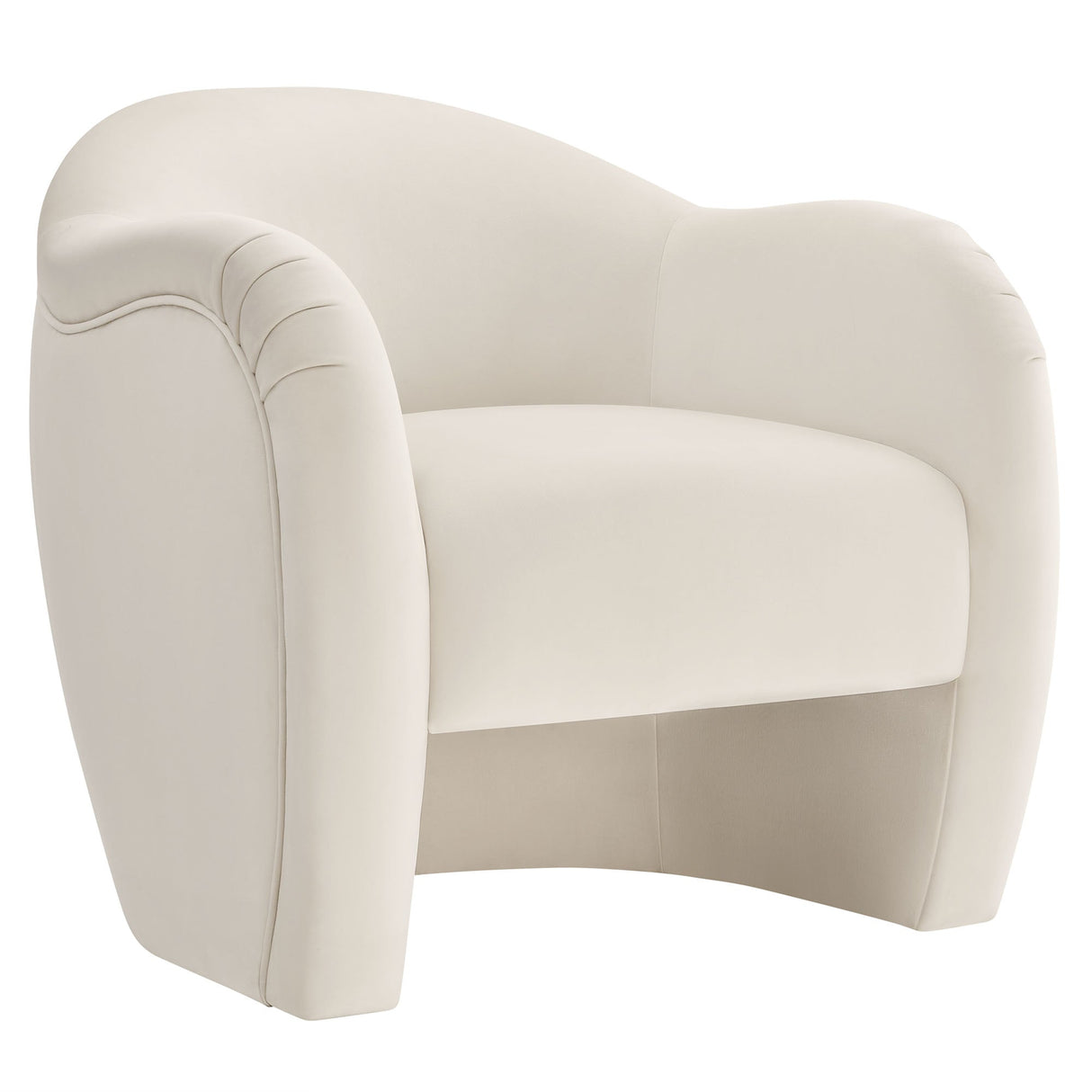 31 Inch Performance Velvet Pleated Barrel Accent Chair