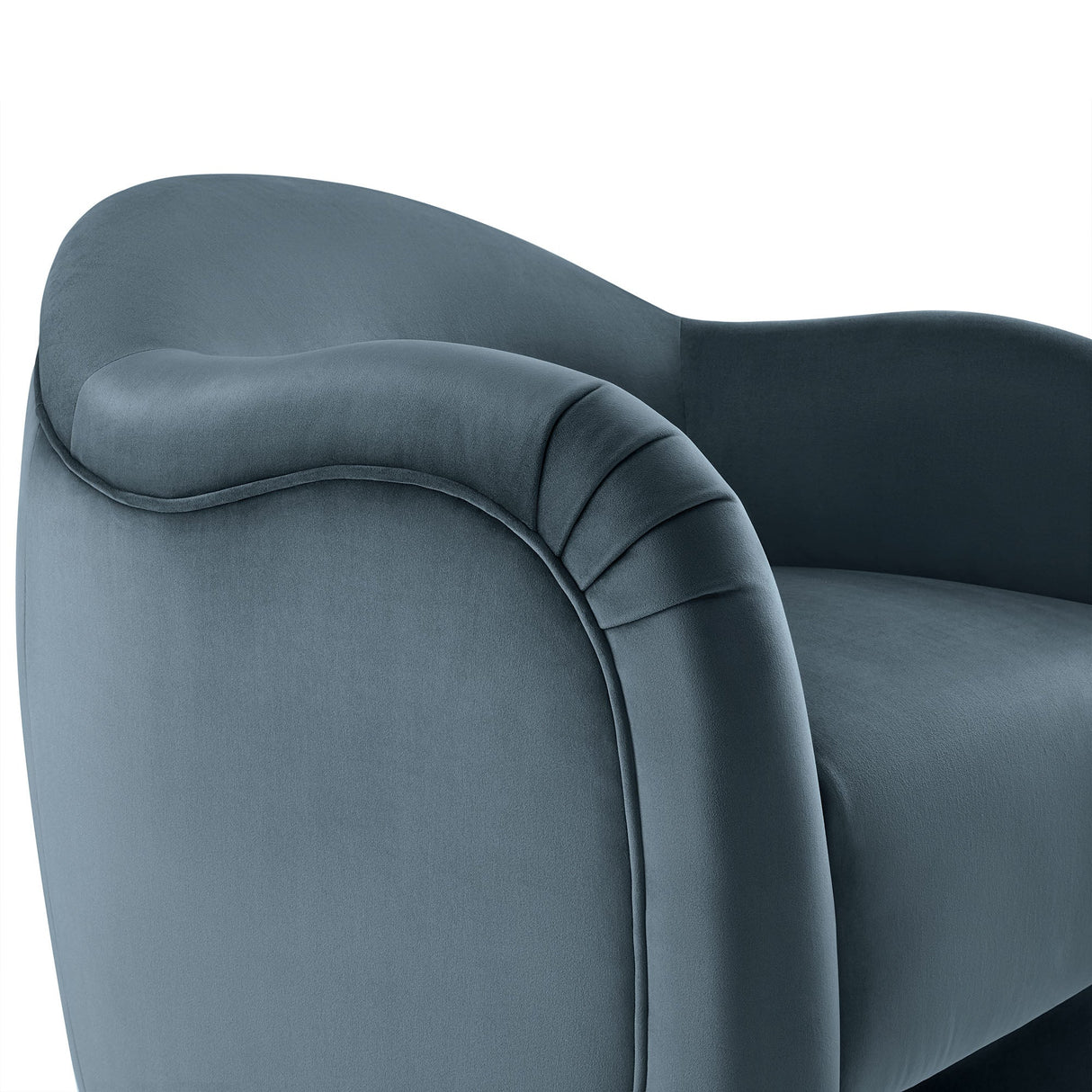 31 Inch Performance Velvet Pleated Barrel Accent Chair