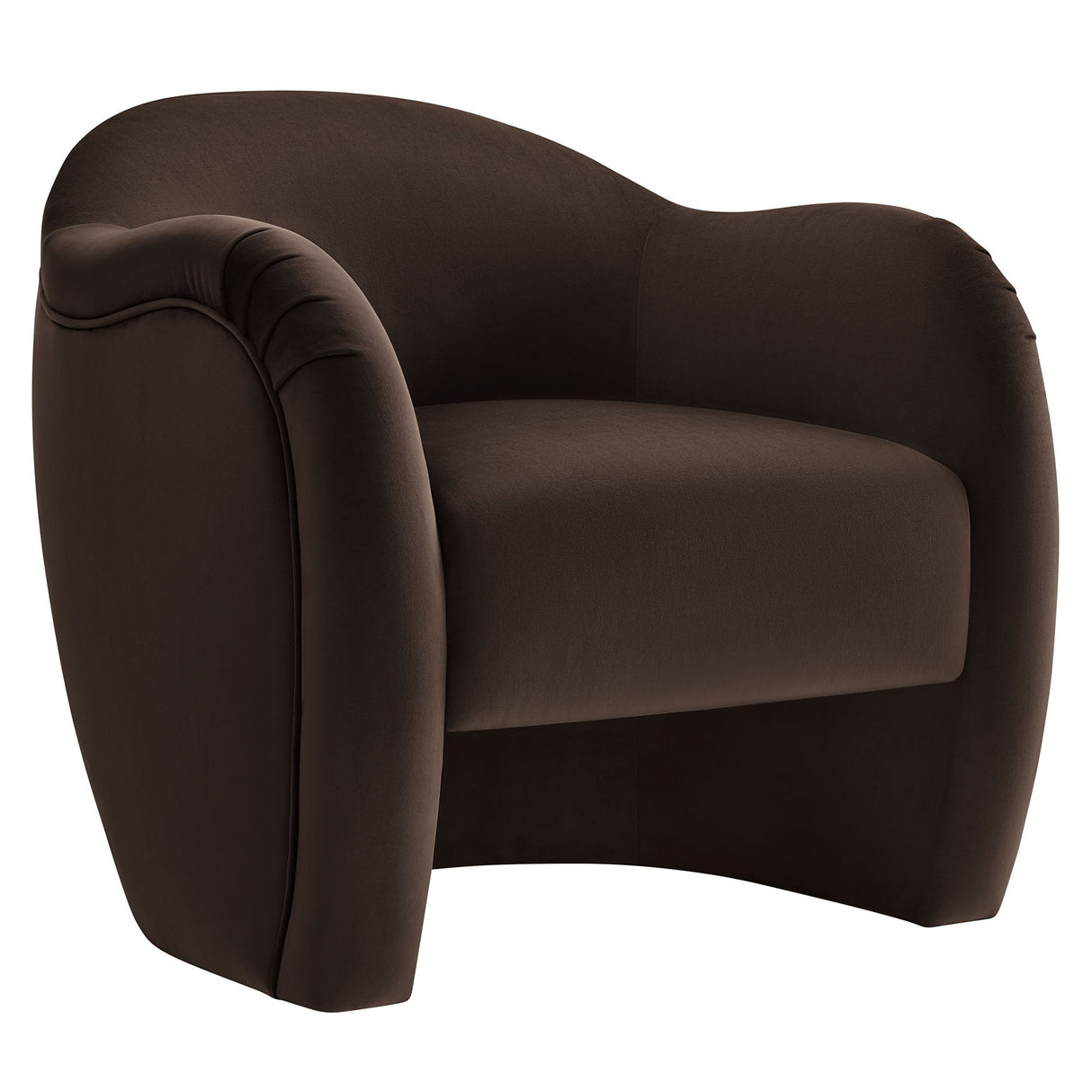 31 Inch Performance Velvet Pleated Barrel Accent Chair