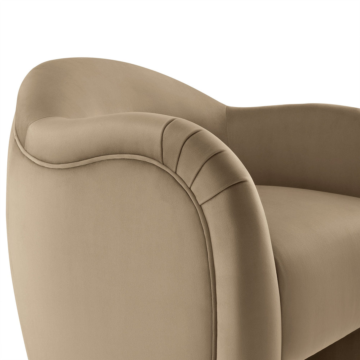 31 Inch Performance Velvet Pleated Barrel Accent Chair