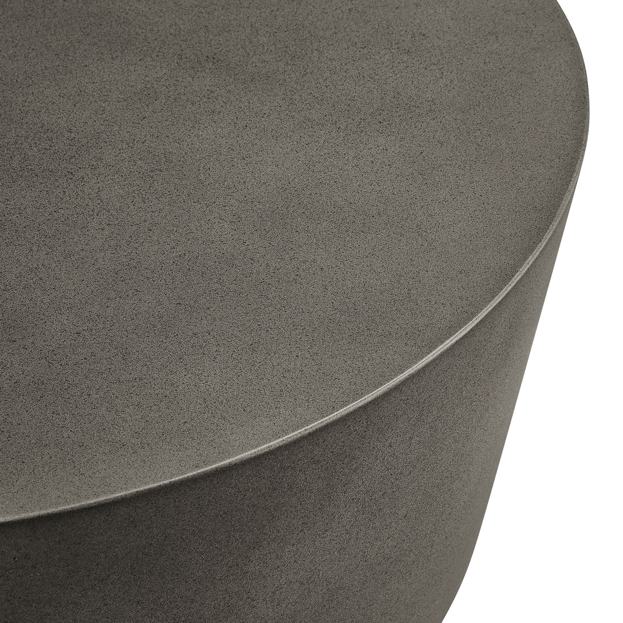 Concrete Indoor Outdoor Round Coffee Table — Modern Minimalist Design for Living Areas
