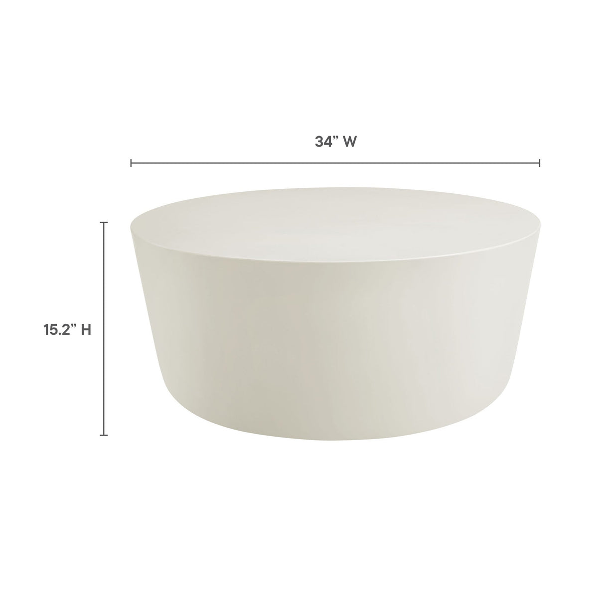 Concrete Indoor Outdoor Round Coffee Table — Modern Minimalist Design for Living Areas