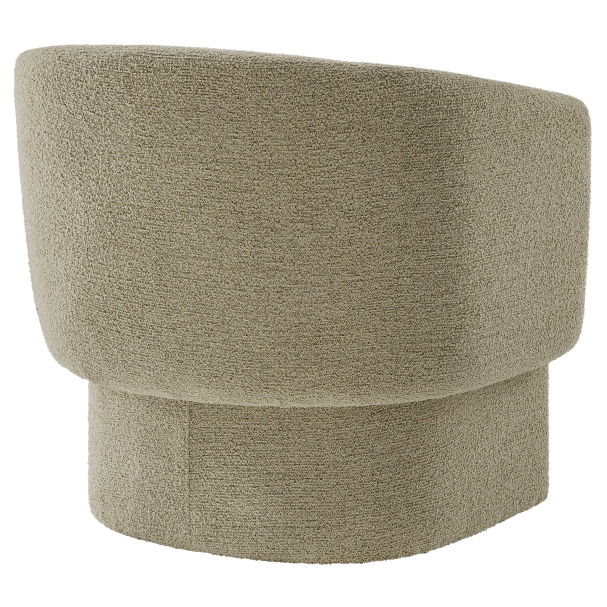 28 Inch Curved Boucle Fabric Barrel Accent Chair