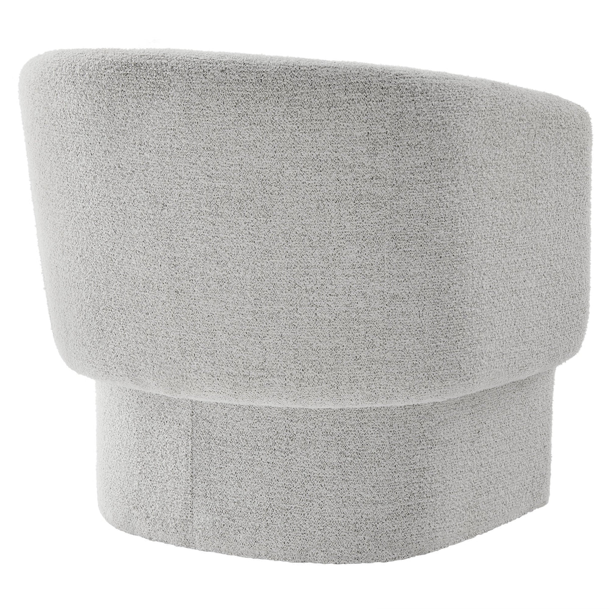 28 Inch Curved Boucle Fabric Barrel Accent Chair