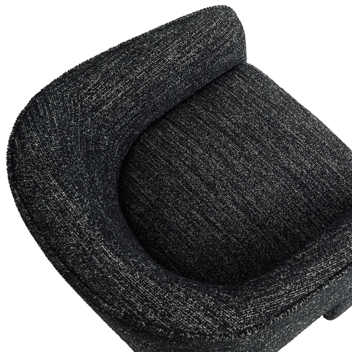 27 Inch Boucle Fabric Barrel Accent Chair with 3-Leg Design