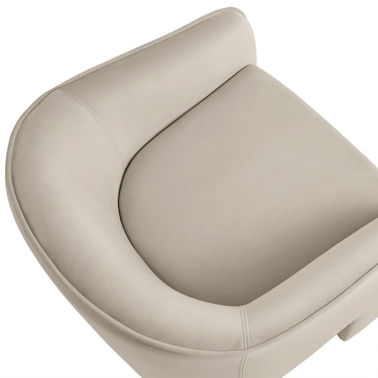 27 Inch Greer Modern Performance Velvet Barrel Accent Chair with 3-Leg Design
