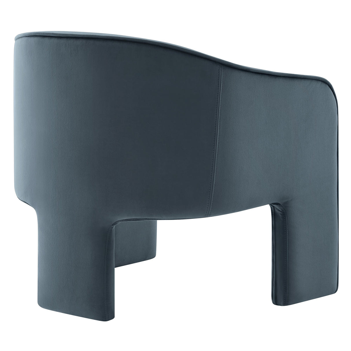 27 Inch Greer Modern Performance Velvet Barrel Accent Chair with 3-Leg Design