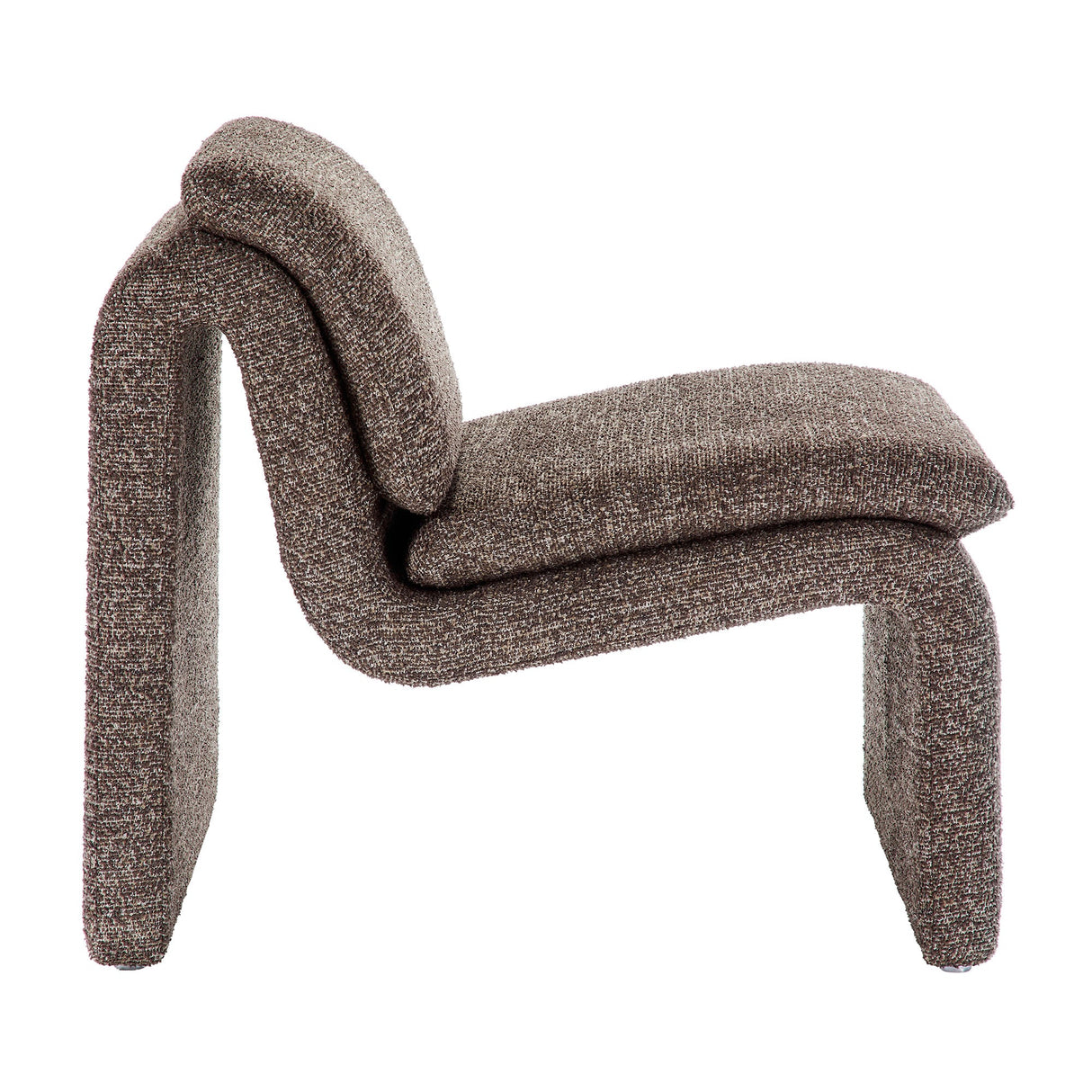 27 Inch Boucle Fabric Armless Accent Chair