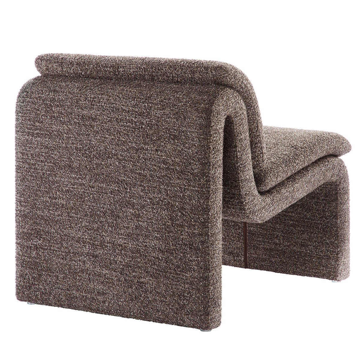 27 Inch Boucle Fabric Armless Accent Chair
