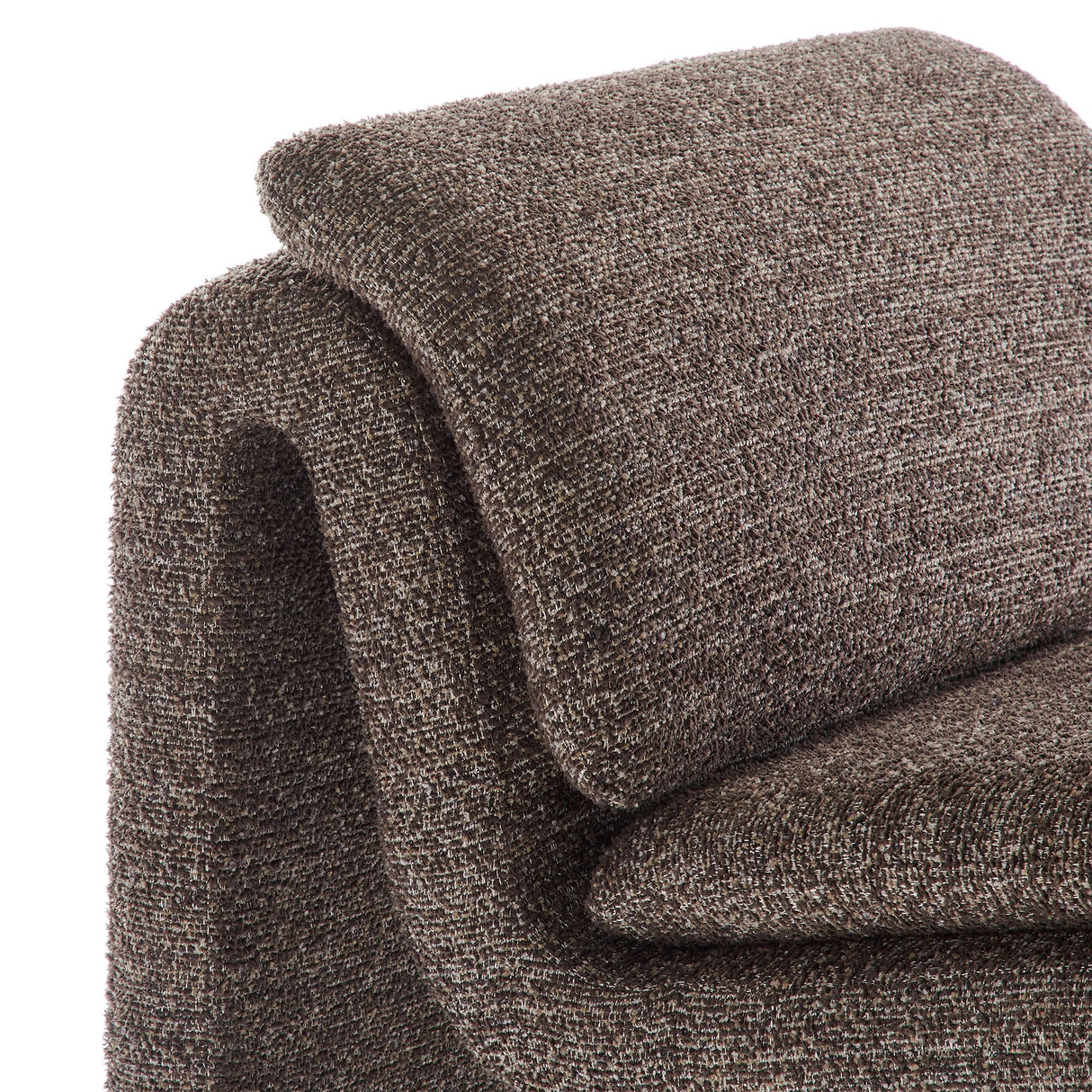 27 Inch Boucle Fabric Armless Accent Chair