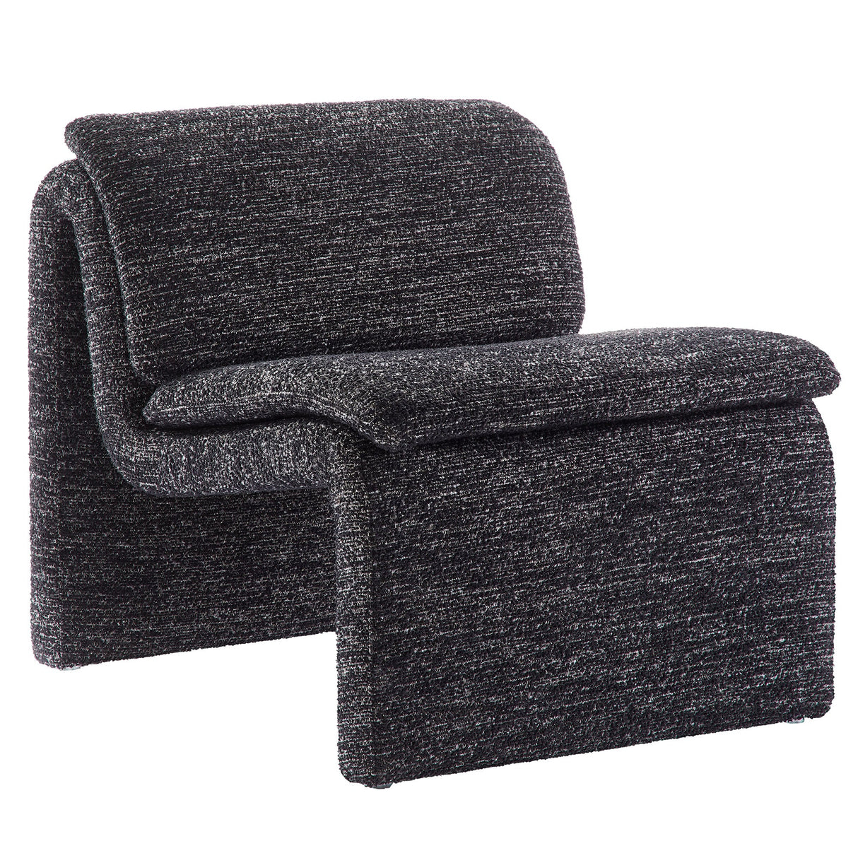 27 Inch Boucle Fabric Armless Accent Chair