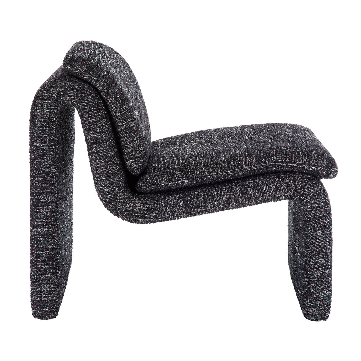27 Inch Boucle Fabric Armless Accent Chair