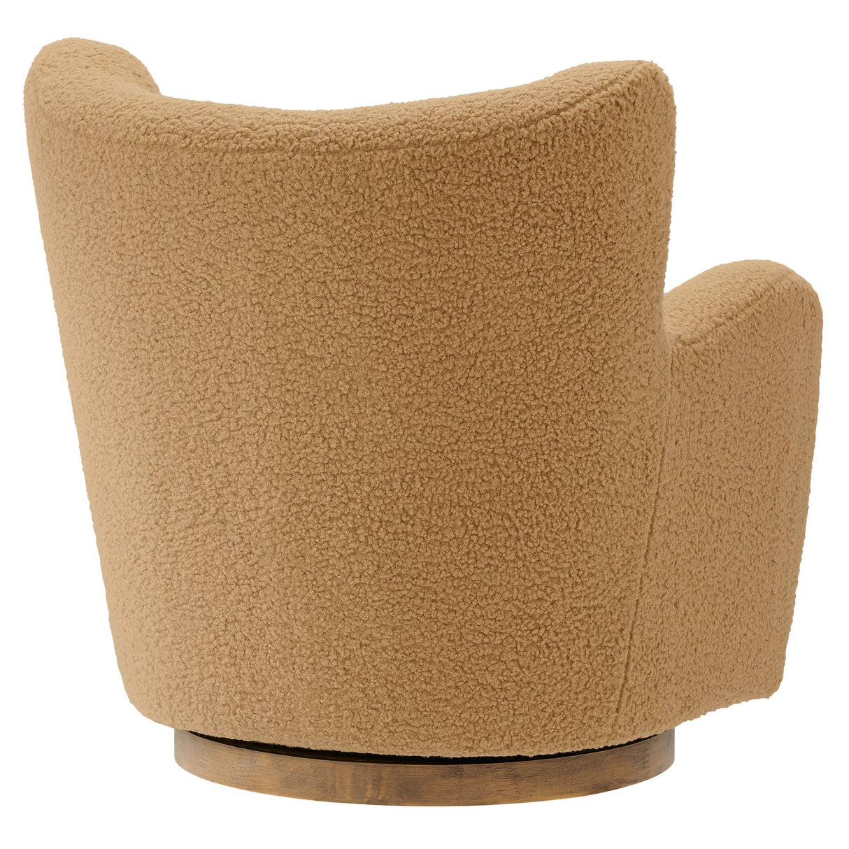 31 Inch Wingback Sherpa Swivel Accent Chair