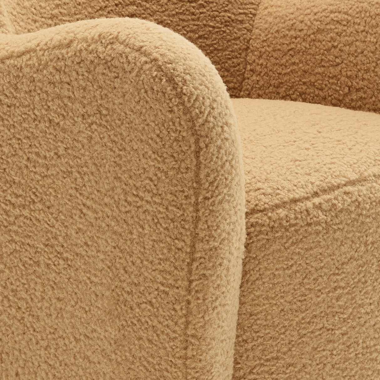 31 Inch Wingback Sherpa Swivel Accent Chair