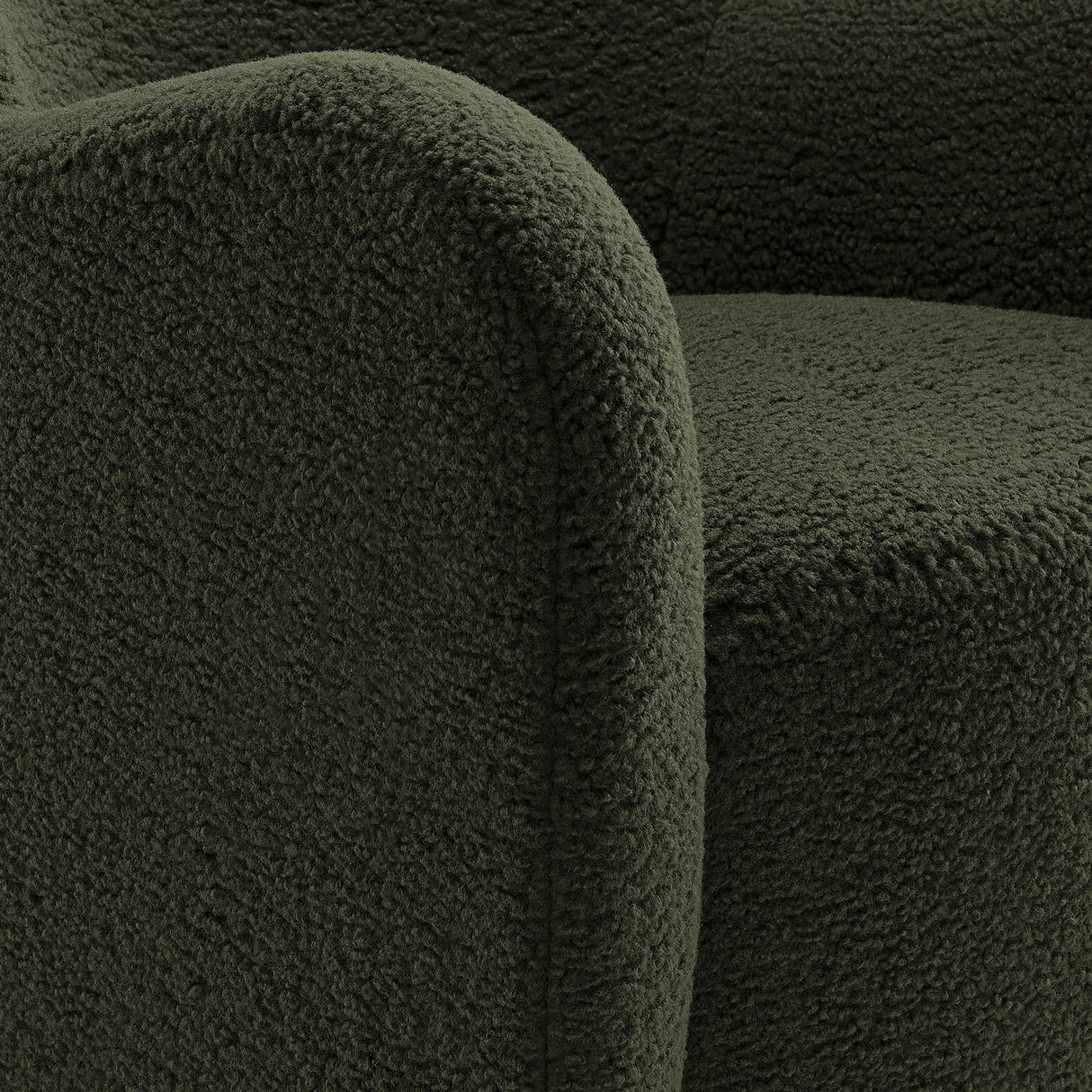 31 Inch Wingback Sherpa Swivel Accent Chair