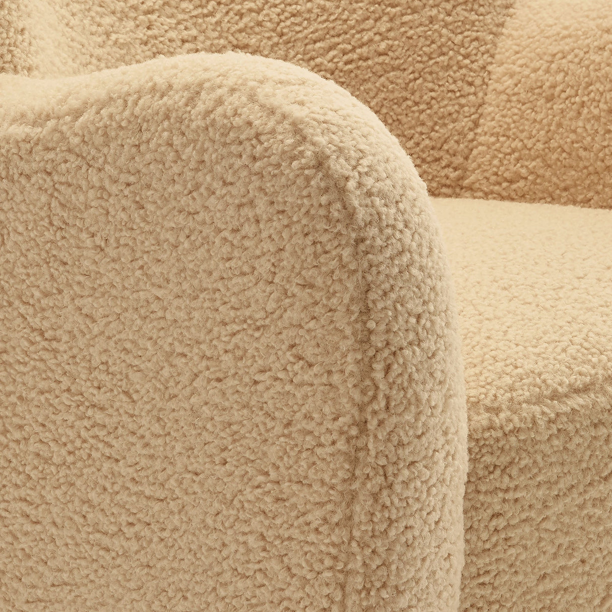 31 Inch Wingback Sherpa Swivel Accent Chair