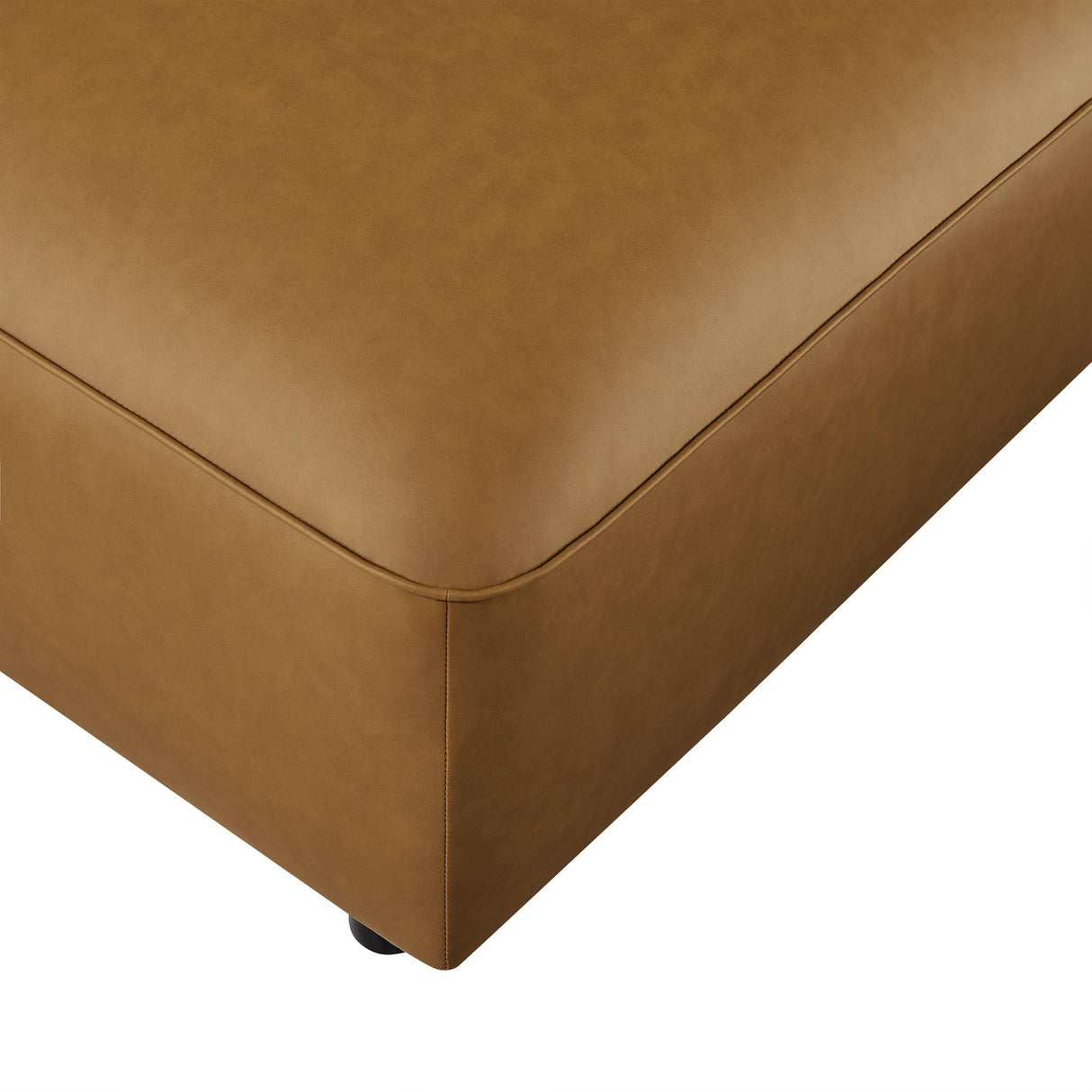 Vegan Leather Square Modular Ottoman 43 Inch