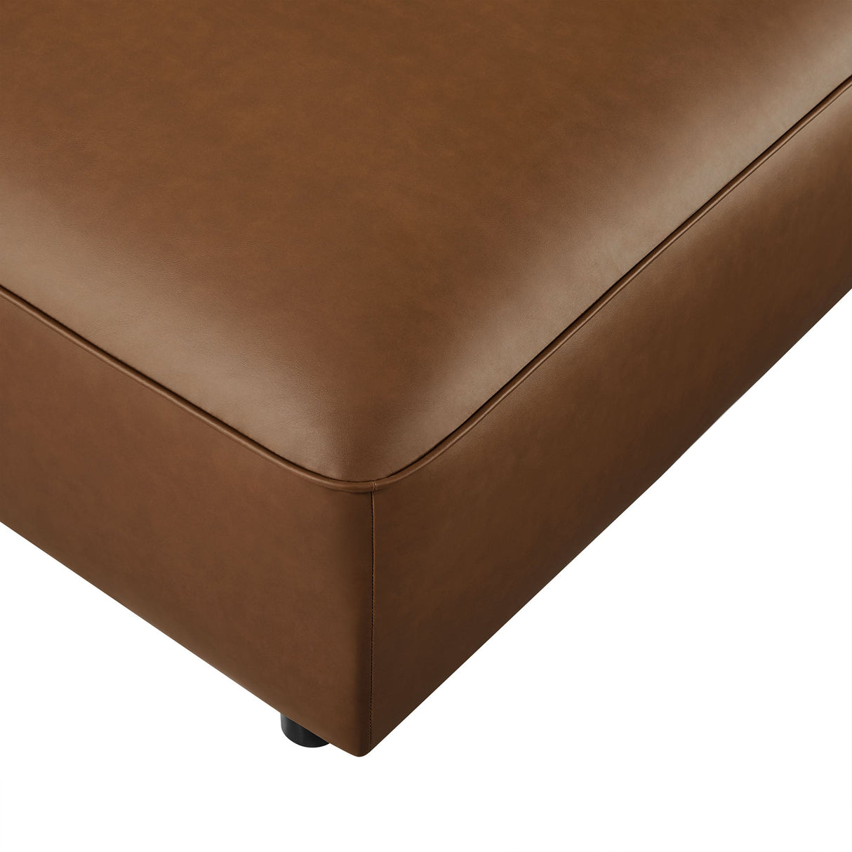 Vegan Leather Square Modular Ottoman 43 Inch
