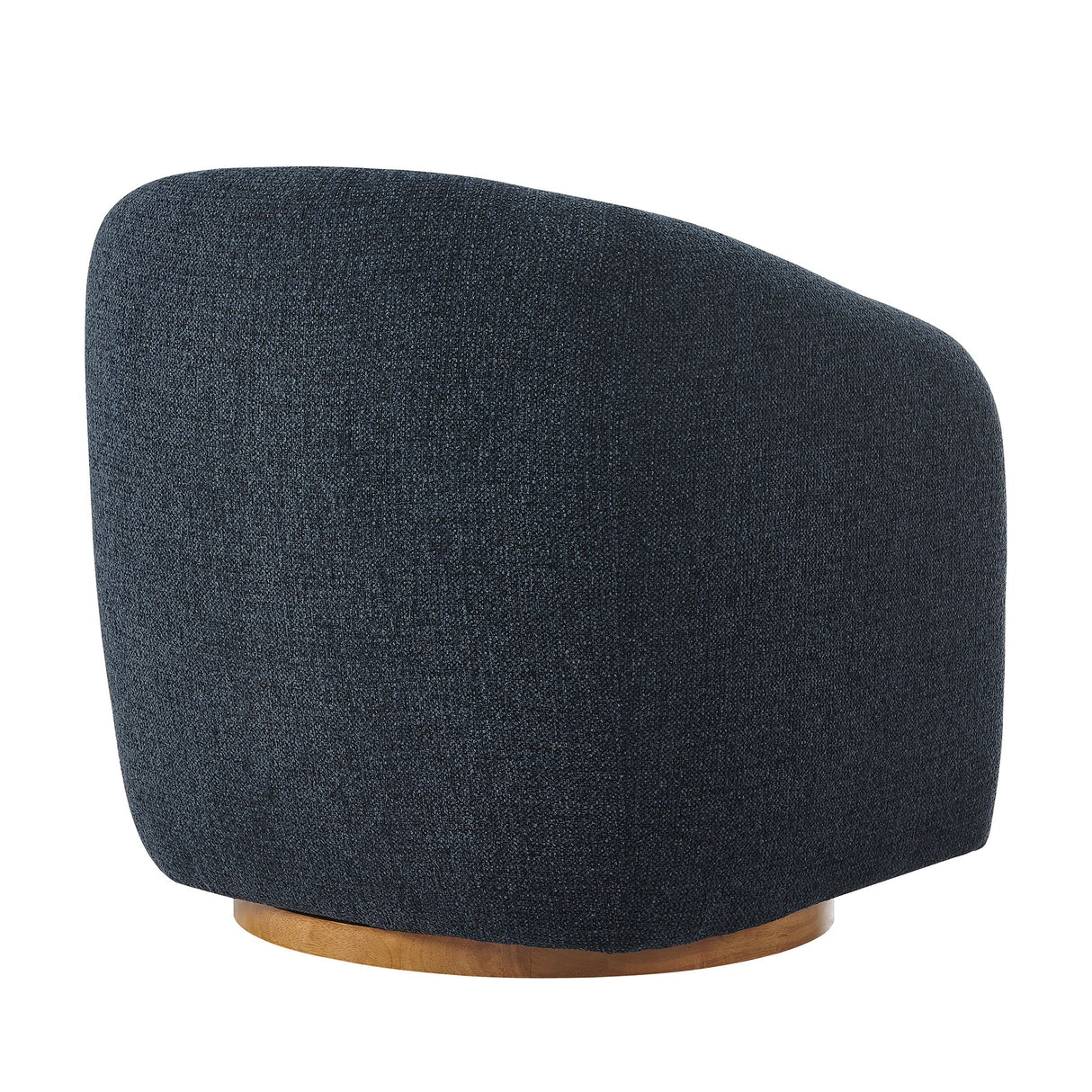 31 Inch Curved Swivel Chenille Fabric Armchair
