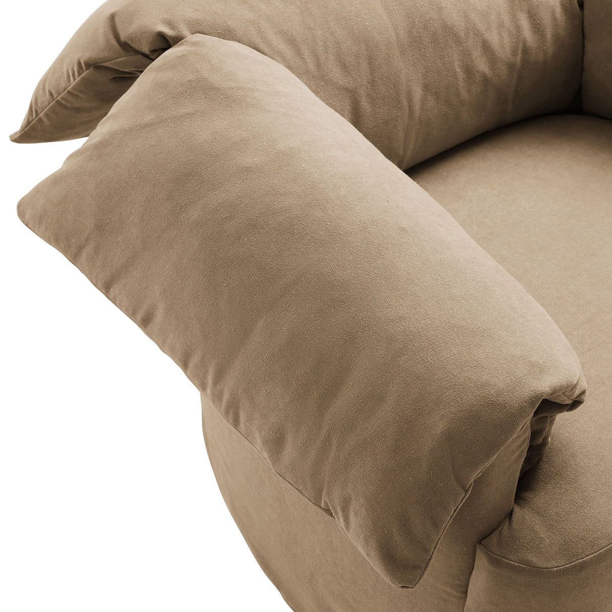 43 Inch Slipcovered Fabric Oversized Armchair with Down-Blend Cushions