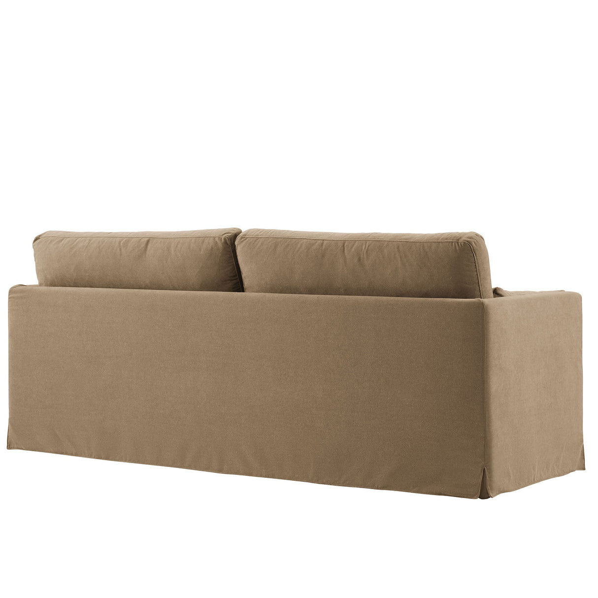 Refined Contemporary Slipcovered Fabric Sofa