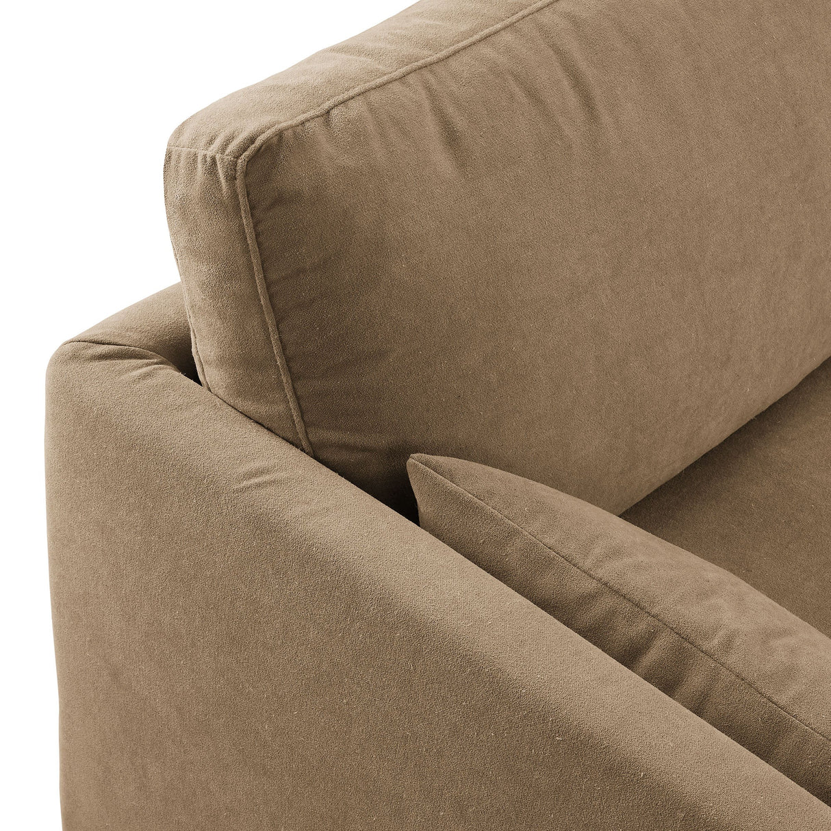 Refined Contemporary Slipcovered Fabric Sofa