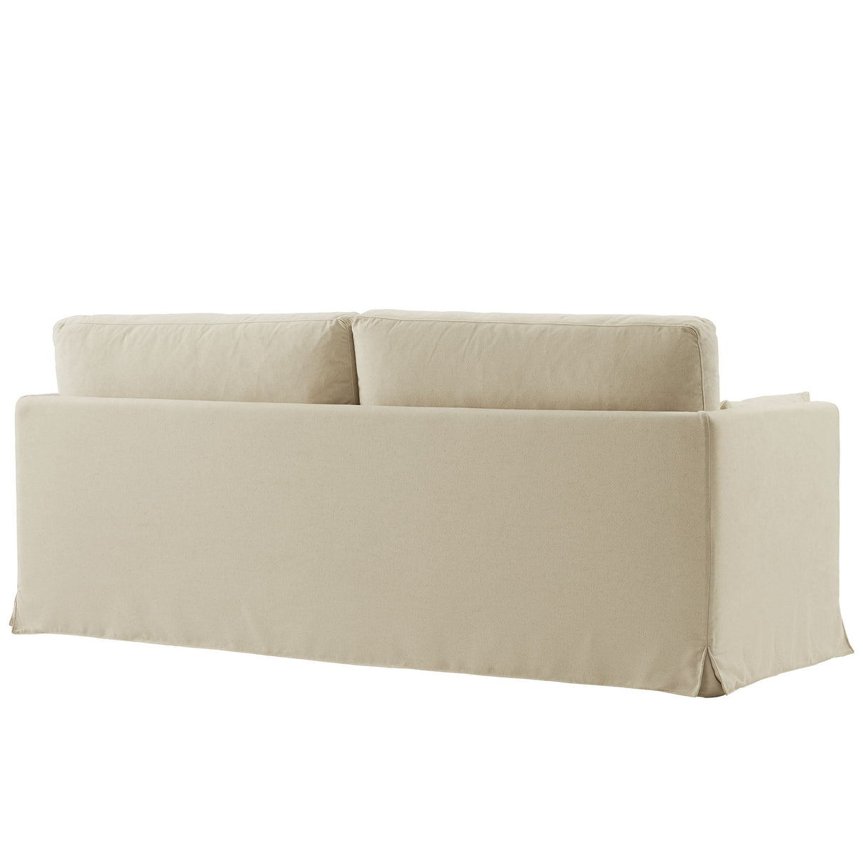 Refined Contemporary Slipcovered Fabric Sofa