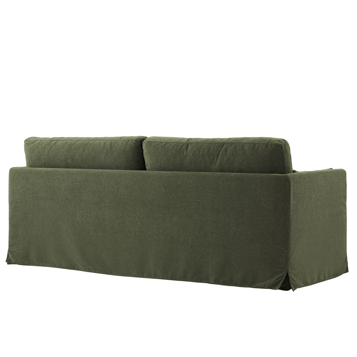 Refined Contemporary Slipcovered Fabric Sofa