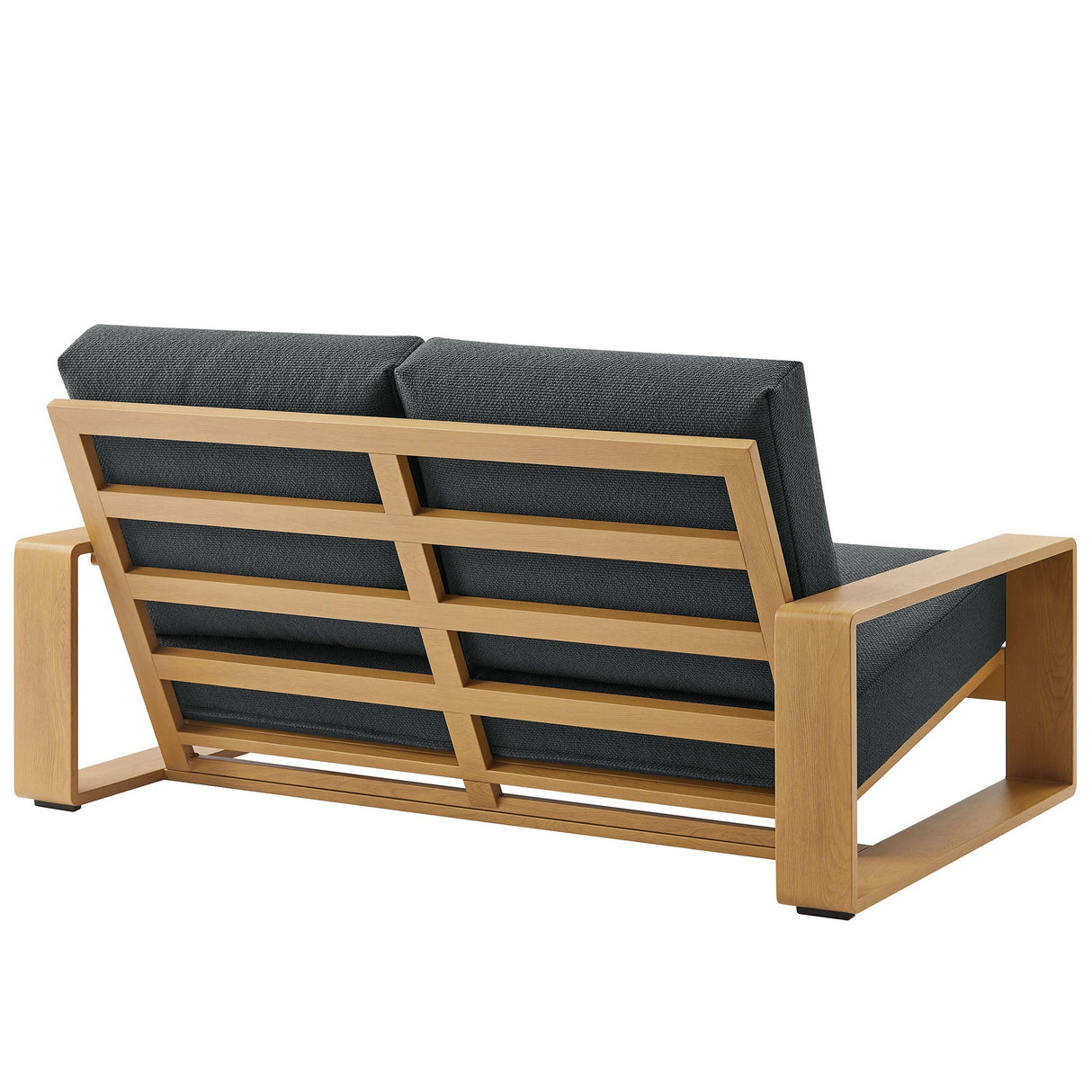 4-Piece Faux Wood Aluminum Patio Set with Comfortable Seating and Durable Construction