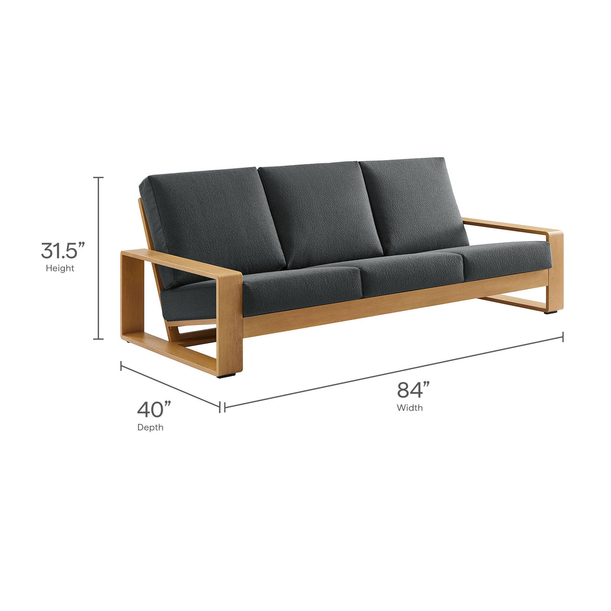 Modern Aluminum Faux Wood Outdoor Patio Furniture Set for Backyard and Deck