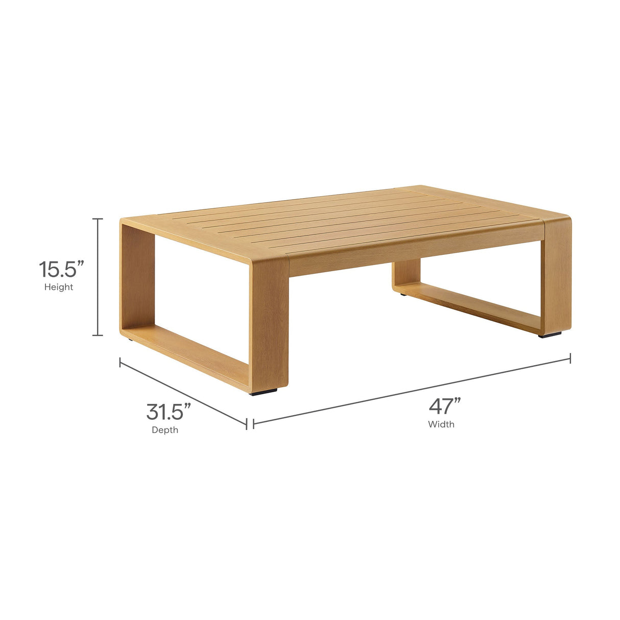 4-Piece Faux Wood Aluminum Patio Set with Comfortable Seating and Durable Construction