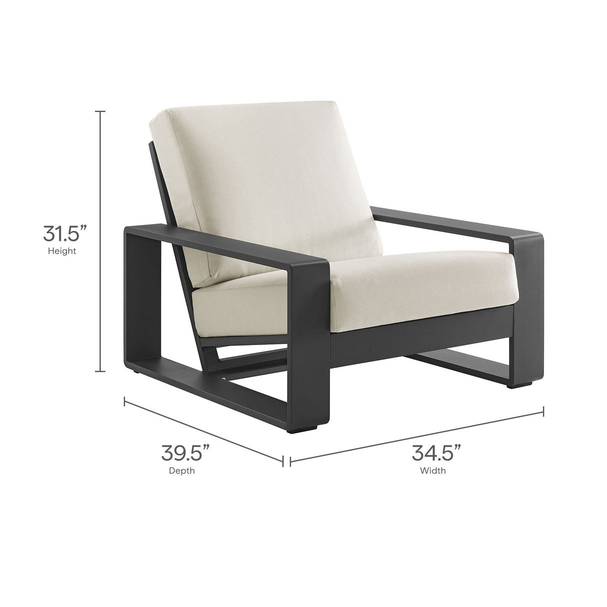 4-Piece Aluminum Patio Conversation Set for Outdoor Use - Compact Cozy Seating