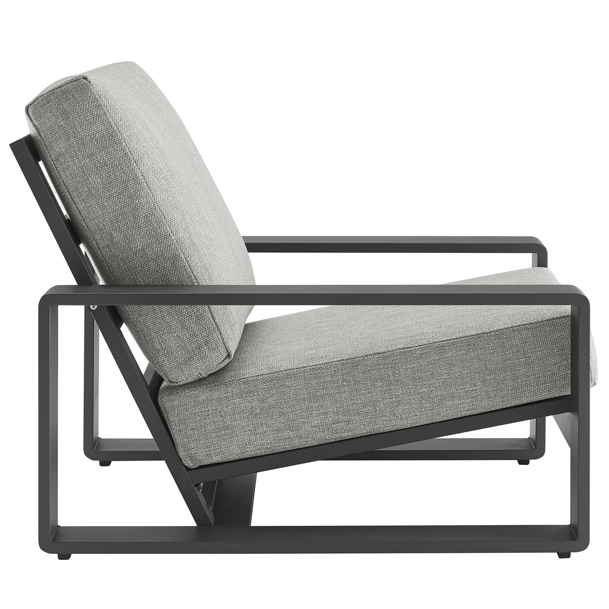 4-Piece Aluminum Patio Conversation Set for Outdoor Use - Compact Cozy Seating