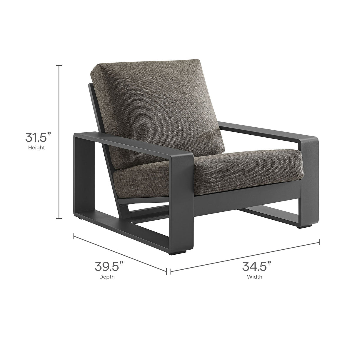 4-Piece Aluminum Patio Conversation Set for Outdoor Use - Compact Cozy Seating